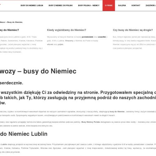 Busy do niemiec - Częstochowa