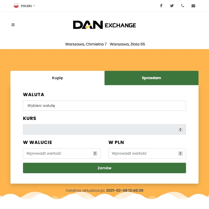 Dolar w kantorach w Warszawie