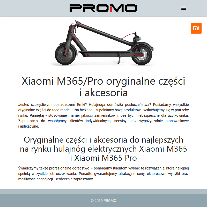 Xiaomi m365 na części