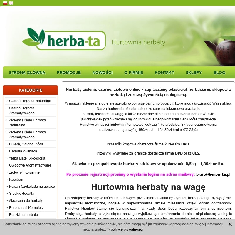 Hurtownia herbaty i kawy