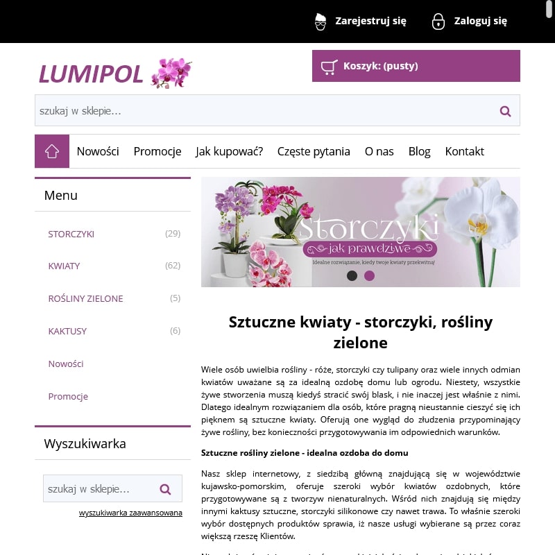 Sztuczne storczyki białe